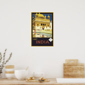 Vintage Reise, Indien Poster (Küche)