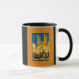 Vintage Reise Indiens Hyderabad Tasse
