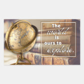 Vintage Reise Inspiration groß Rechteckiger Aufkleber (Vorderseite)