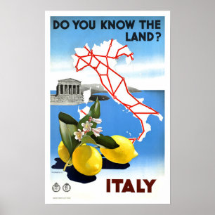 Vintage Reise Italien Poster