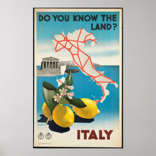 Vintage Reise Italiens - Italiens Poster
