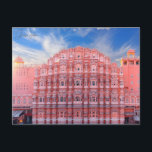 Vintage Reise Jaipur Indien farbenfroher Rajasthan Postkarte<br><div class="desc">Vintag,  Retro,  Reisen,  modern,  Aquarell,  Classic,  Palace,  Jaipur Indien,  Architektur,  Asien, </div>