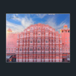 Vintage Reise Jaipur Indien farbenfroher Rajasthan Postkarte<br><div class="desc">Vintag,  Retro,  Reisen,  modern,  Aquarell,  Classic,  Palace,  Jaipur Indien,  Architektur,  Asien, </div>