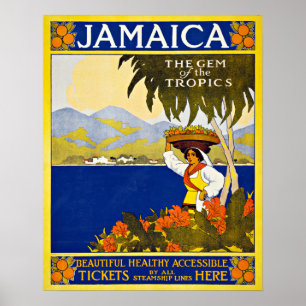 Vintage Reise Jamaika Karibik Meer Poster