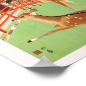 Vintage Reise Japan durch die Eisenbahn Poster (Ecke)