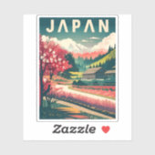 Vintage Reise Japan Sakura Cherry Blossom Aufkleber (Blatt)