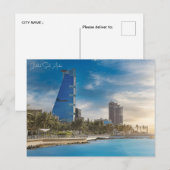 Vintage Reise Jeddah Saudi Arabien Urlaub Retro Postkarte (Vorne/Hinten)