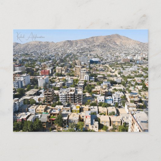 Vintage Reise Kabul Afghanistan Retro Urlaub Postkarte (Vorderseite)
