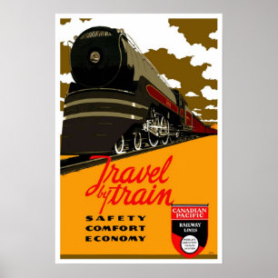 Vintage Reise, Kanadier Paciffic Eisenbahn Poster