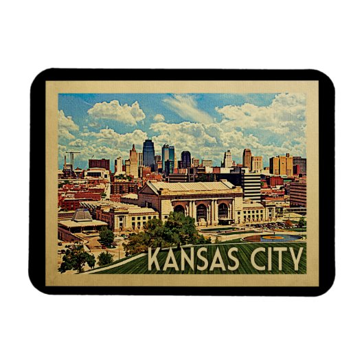 Vintage Reise Kansas City Missouri Magnet (Horizontal)