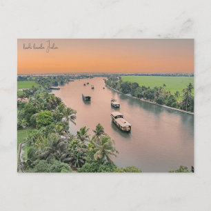 Vintage Reise kochi kerala Indien Cochin Stadt Postkarte