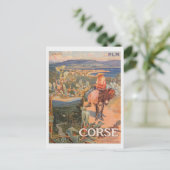 Vintage Reise Korsika, Ajaccio - Postkarte (Stehend Vorderseite)