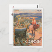 Vintage Reise Korsika, Ajaccio - Postkarte (Vorne/Hinten)