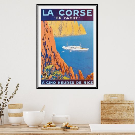 Vintage Reise Korsika - Poster (Küche)
