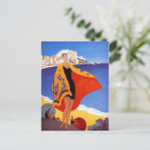 Vintage Reise Korsika - Postkarte (Stehend Vorderseite)
