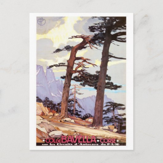 Vintage Reise Korsika - Postkarte (Vorderseite)