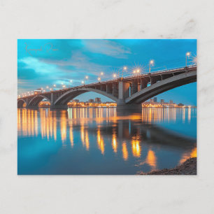 Vintage Reise Krasnojarsk Russland Kunst Fotografi Postkarte