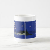 Vintage Reise, Kreuzfahrt Urlaub in Alaska Kaffeetasse (Mittel)