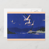 Vintage Reise, Kreuzfahrt Urlaub in Alaska Postkarte (Vorne/Hinten)