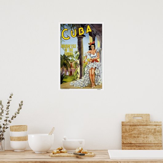 Vintage Reise, Kuba Poster (Küche)