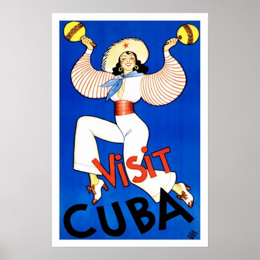 Vintage Reise, Kuba Poster (Vorne)
