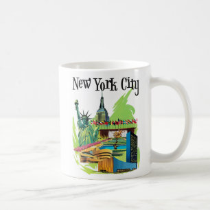 Vintage-Reise-Kunst New York City Freiheitsstatue Kaffeetasse