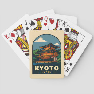 Vintage Reise Kyoto Japan Retro Landschaftliche La Spielkarten