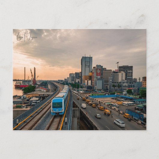 Vintage Reise Lagos Nigeria City Retro Postkarte (Vorderseite)