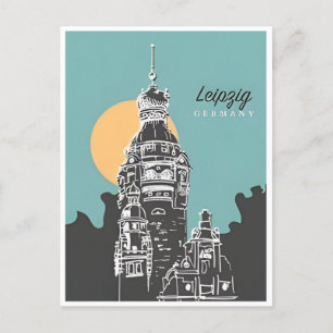 Vintage Reise Leipzig Deutschland Alt der vergange Postkarte