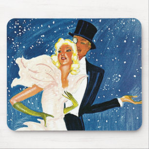 Vintage Reise, Liebe Romantik Winter in Monte Carl Mousepad