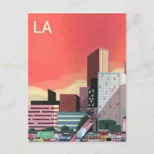 Vintage Reise Los Angeles Postkarte