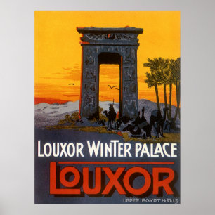 Vintage Reise, Louxor Winter-Palast, Ägypten Poster