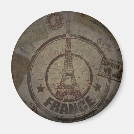 Vintage-Reise Magnet (Vorne)