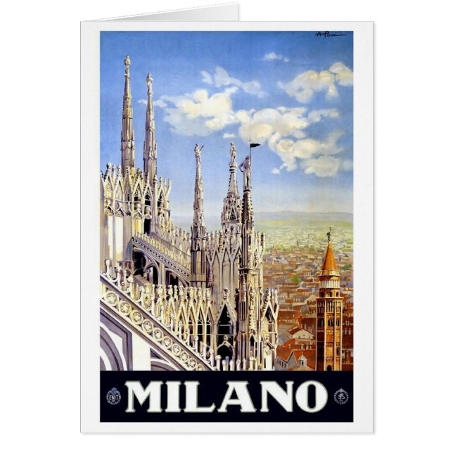 Vintage Reise Mailands Italien (Vorne)
