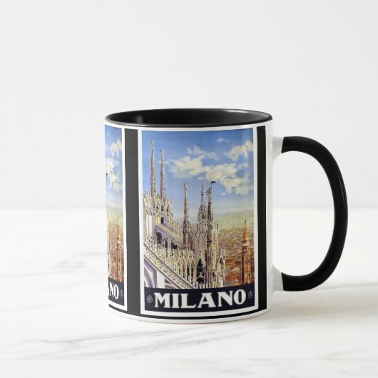 Vintage Reise Mailands Italien Tasse (Rechts)