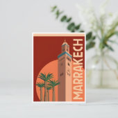 Vintage Reise Marokko Maroc Tourismus Marrakesch Postkarte (Stehend Vorderseite)