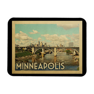 Vintage Reise Minneapolis Minnesota Magnet