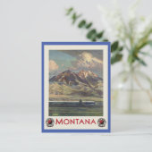 Vintage Reise Montana Postkarte (Stehend Vorderseite)