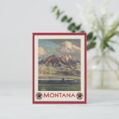 Vintage Reise Montana Postkarte (Stehend Vorderseite)