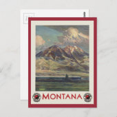 Vintage Reise Montana Postkarte (Vorne/Hinten)