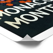 Vintage Reise, Monte-Carlo Poster (Ecke)