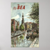 Vintage Reise nach Amsterdam Poster (Vorne)