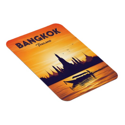 Vintage Reise nach Bangkok Magnet (Rechte Seite)