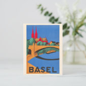 Vintage Reise nach Basel Schweiz Postkarte (Stehend Vorderseite)