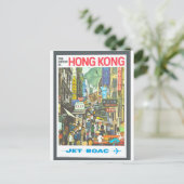Vintage Reise nach Hong Kong Postkarte (Stehend Vorderseite)