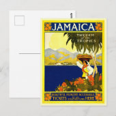 Vintage Reise nach Jamaika Postkarte (Vorne/Hinten)