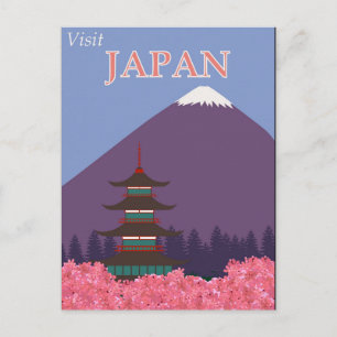 Vintage Reise nach Japan Postkarte