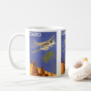 Vintage Reise nach Kairo, Ägypten, Flugzeug von Bi Kaffeetasse