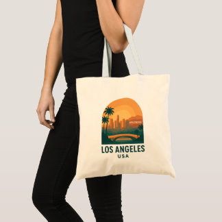 Vintage-Reise nach Los Angeles – Retro Hollywood Tragetasche