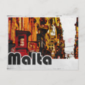 Vintage Reise nach Malta Postkarte (Vorderseite)